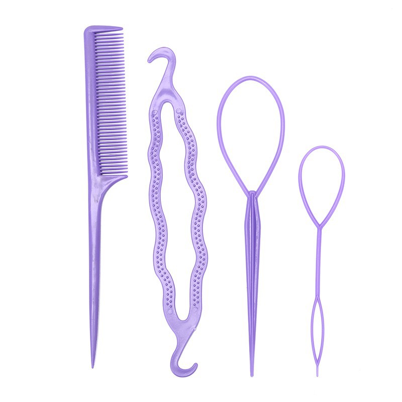 Set 4 Dây Buộc Tóc Dạng Kẹp Tiện Dụng