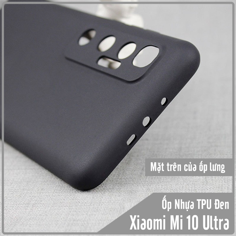 Ốp lưng cho Xiaomi Mi 10 Ultra nhựa dẻo TPU Đen - che camera