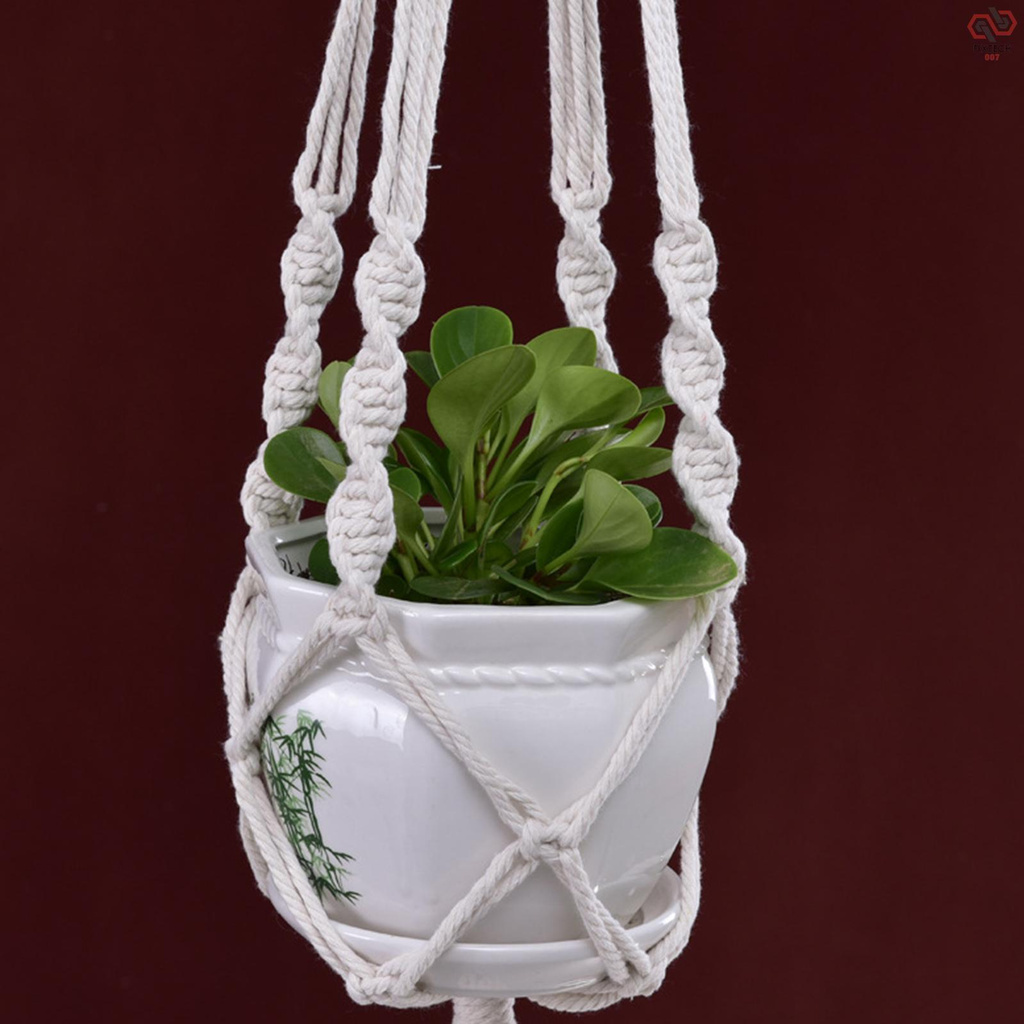 Macrame Plant Hanger Woven Decorative Flower Pot Holder Indoor Outdoor Hanging Planter Basket Handmade Cotton Rope Home Decor