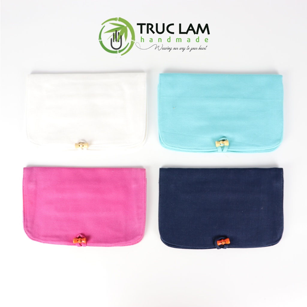 Ví Nữ Cầm Tay Thêu Họa Tiết Chữ Cái F L H Z E Phối Màu Cực Đẹp - Trúc Lâm Handmade