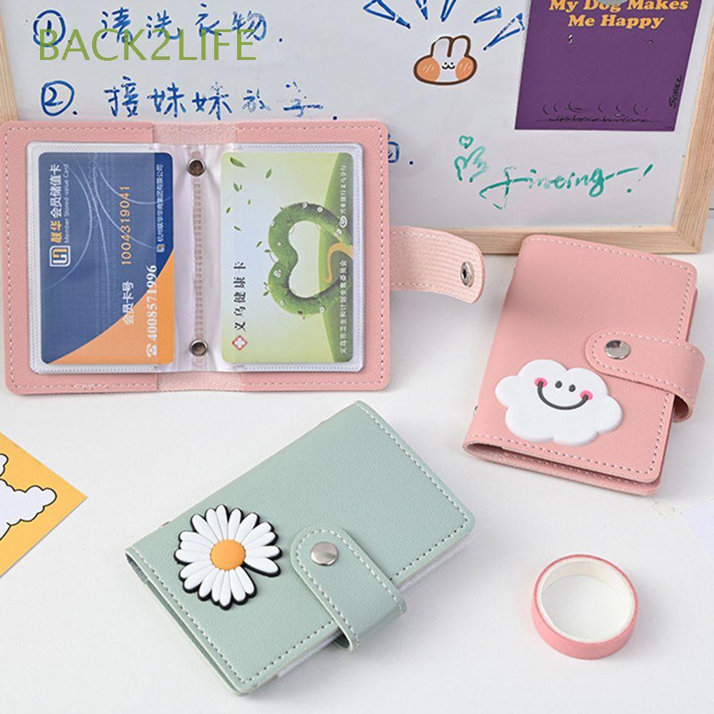 Vỏ da PU đựng thẻ tín dụng/hộ chiếu họa tiết hoạt hình dễ thương đơn giản BACK2LIFE 26 Bit