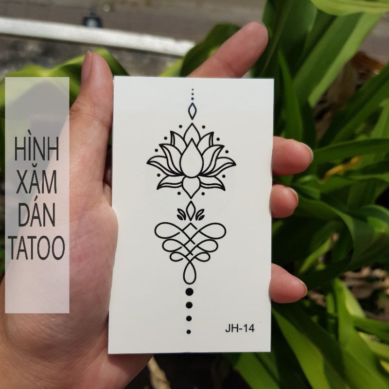 Hình xăm style boho jh14. Xăm dán tatoo mini tạm thời, size &lt;10x6cm