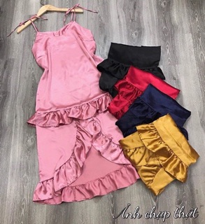 Đầm 2 Dây Maxi Bèo