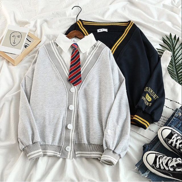 Áo len cardigan
