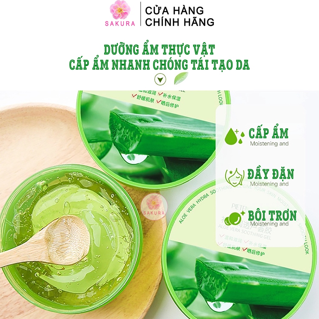 Gel nha đam lô hội dưỡng ẩm trắng da ngăn ngừa mụn cấp nước nội địa trung IMAGES BIOAQUA Sakura 220g