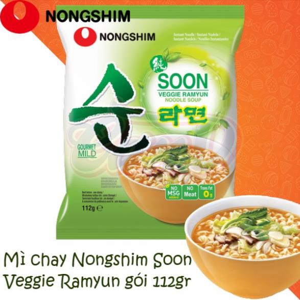 Mì chay Nongshim Soon Veggie Ramyun gói 112gr