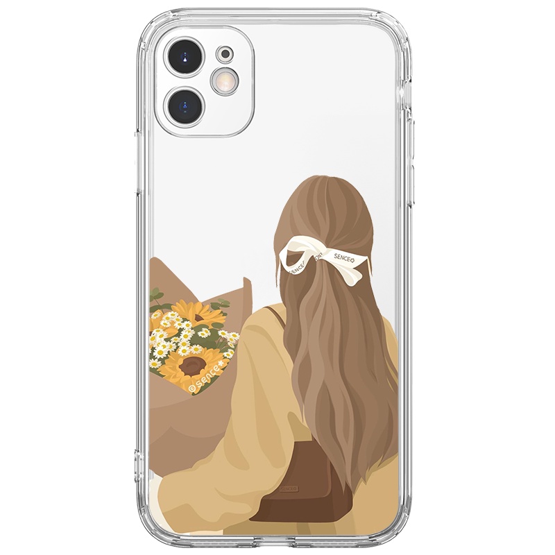 Ốp lưng GUMAN hình mềm nam nữ cặp đôi dễ thương đẹp cho iPhone 14 13 12 11 Pro Max SE 2020 X XR XS 8 7 Plus kute B381