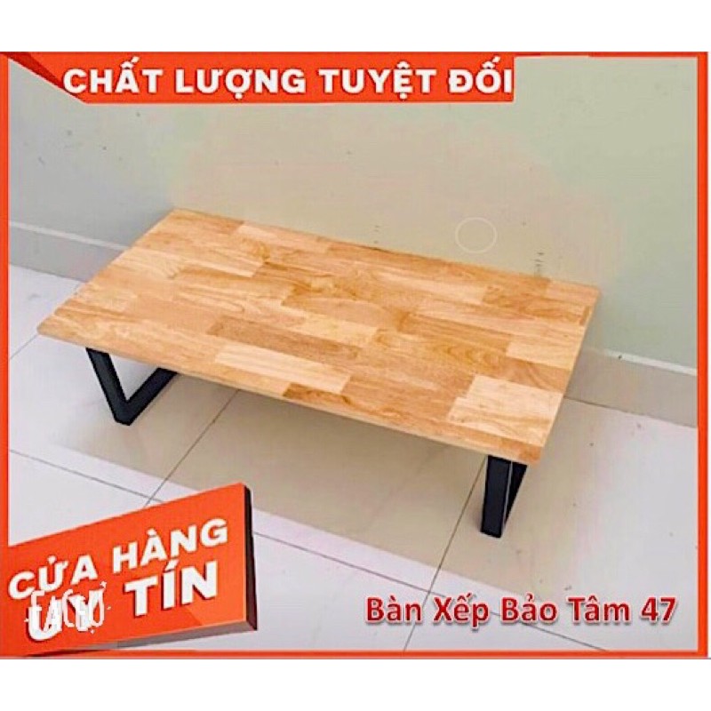 Bàn làm việc, bàn học, bàn ăn gấp gọn {GIÁ TẠi XƯỞNG} chân sắt ngồi bệt gỗ cao su (50*100 cao 32cm) | BigBuy360 - bigbuy360.vn