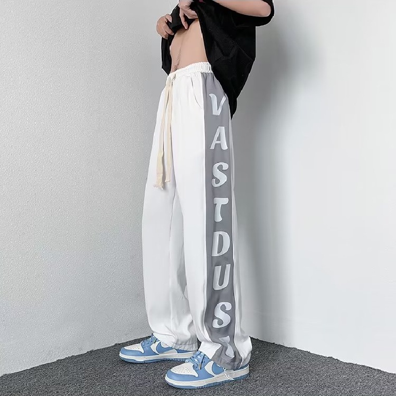 Quần ống rộng Họa Tiết Kẻ Sọc Phong Cách Nhật Bản Thời Trang Cho Nam size M-3XL