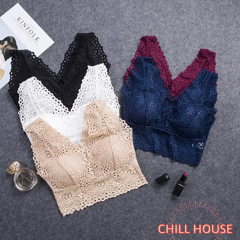 ÁO Bra Ren Hoa K21 Cao Cấp Dáng ngắn - CHILLHOUSE