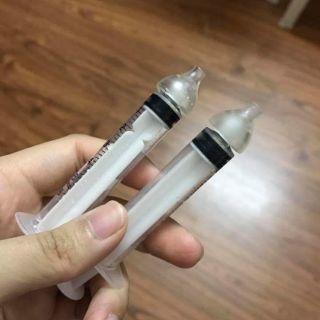 Set 2 xilanh gắn núm silicon hút rửa mũi cho bé