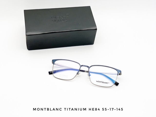 Kính gọng Montblanc Titanium Mắt vuông Cao cấp cho Nam - HE84