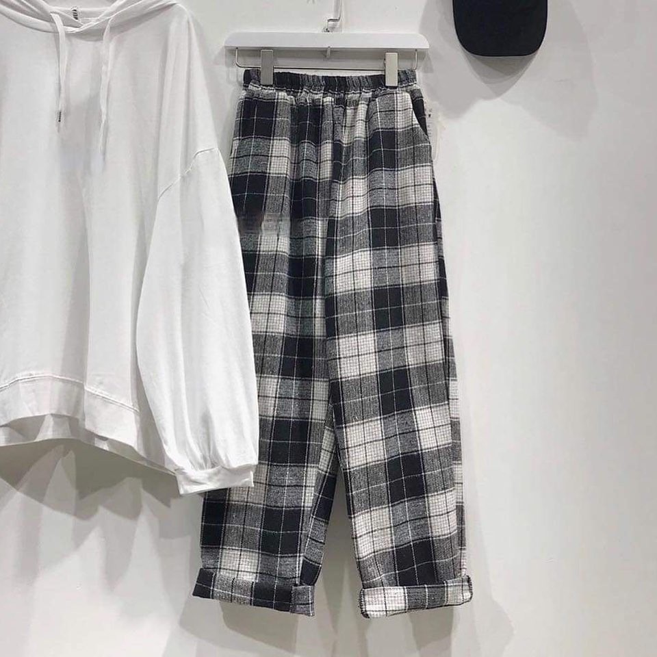 [Mã FADIRECT20 giảm 20K đơn 150K] Quần Kẻ Caro Vintage Plaid Pants Dáng Suông Unisex | WebRaoVat - webraovat.net.vn