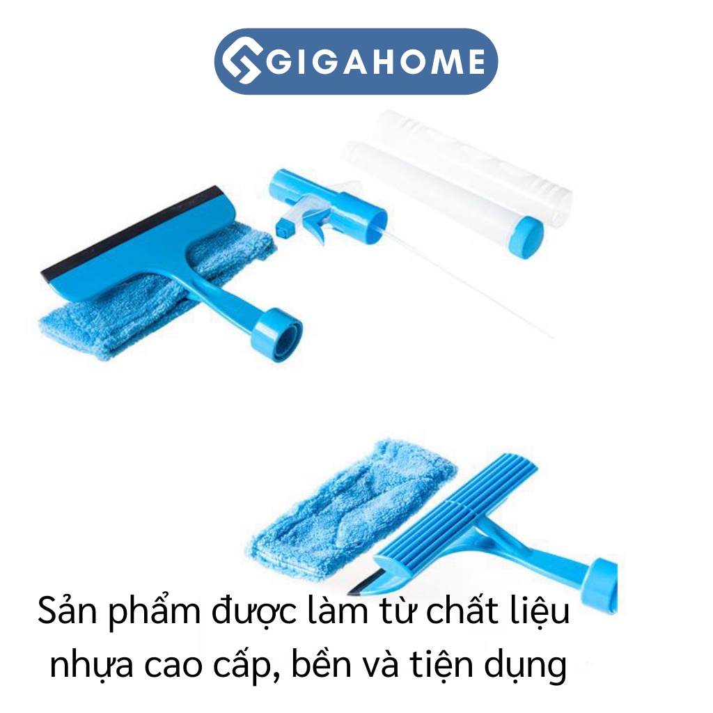 Cây Lau Kính Cầm Tay Kèm Bình Xịt Tiện Lợi GIGAHOME 5877