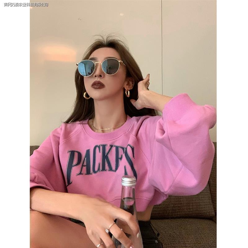 Áo Thun Lửng Tay Dài In Chữ Thời Trang Dành Cho Nữ