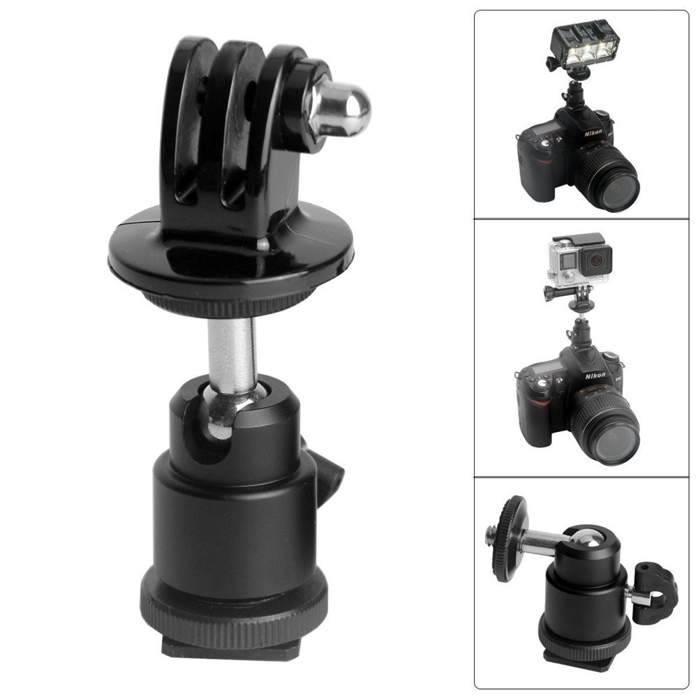 ❤️ HOTSALE ❤️ Ball head PTZ LỖ REN 1'4 XOAY 360 gắn Tripod, gậy selfie ... (ĐEN)