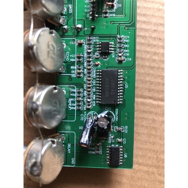 Mạch echo cho các dòng loa kéo, sử dụng IC 65831, mạch T20 sử dụng nguồn đơn 12V