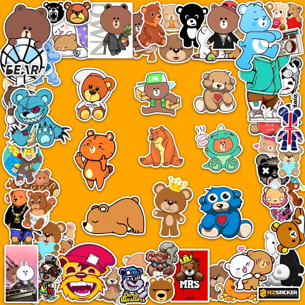 Tổng Hợp Các Sticker Cute - Sticker PVC Chống Thấm Nước, Chống Bay Màu