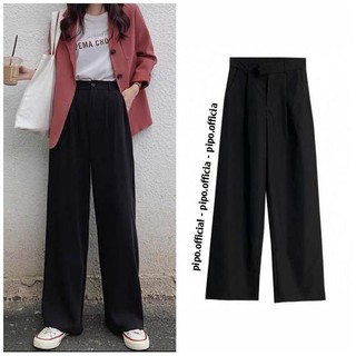 Quần ống rộng culottes dáng dài lưng thon 100cm siêu Hot phong cách Hàn Quốc
