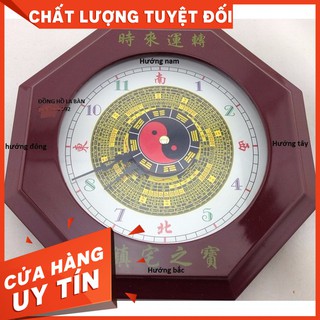 Đồng hồ bát quái la bàn treo tường- Kích thước đường kính 22.8cm cao cấp