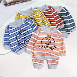 Bộ nỉ voi kẻ dày dặn dễ thương