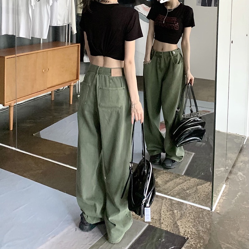 Quần Jean Nữ Lưng Cao Ống Rộng