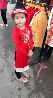 Combo áo dài + quần + mấn.
