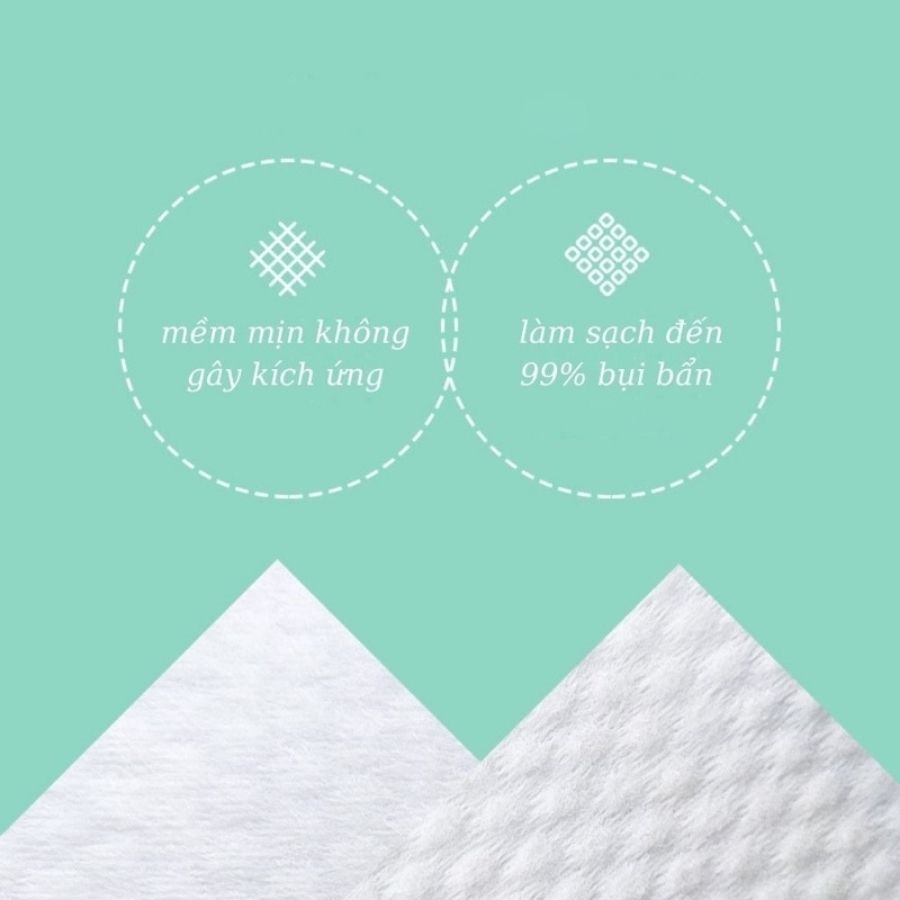 Khăn lau mặt dùng một lần bịch 65 tờ, khăn khô đa năng wimarn korea - KLM