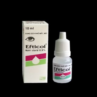 Lốc 10 chai Nước muối sinh lý Efticol cho trẻ sơ sinh,nhỏ mắt, mũi cho bé