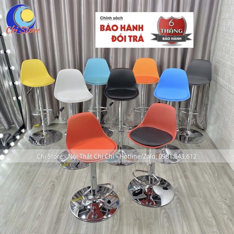 Ghế Quầy Bar, Ghế Chụp Hình Bằng Nhựa Mặt Da Xoay 360 Độ Và Điều Chỉnh Độ Cao 60-80cm | WebRaoVat - webraovat.net.vn