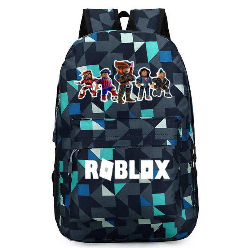 ROBLOX Ba lô nam nữ Đi Học Họa Tiết Caro Thời Trang Unisex