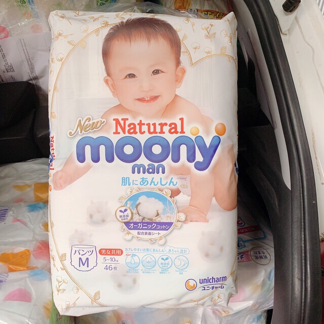 (Moony natural) bỉm dán/quần Moony Natural nội địa Nhật NB63/S58/M48/M46/L40/L36/XL34