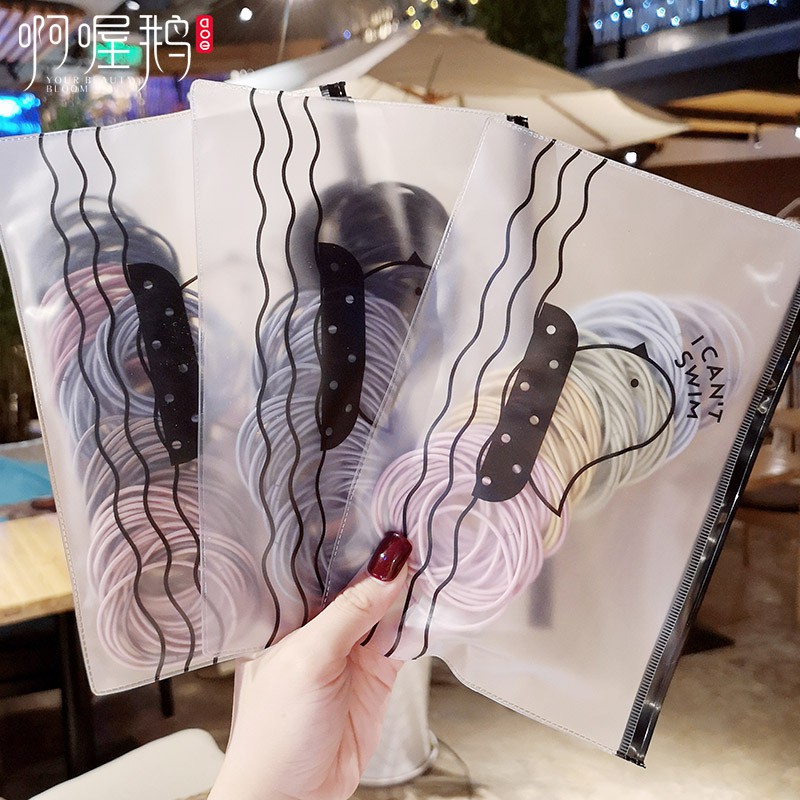 Dây Buộc Tóc Cao Su Co Giãn Loại Nhỏ Phong Cách Hàn Quốc Đơn Giản Cho Nữ