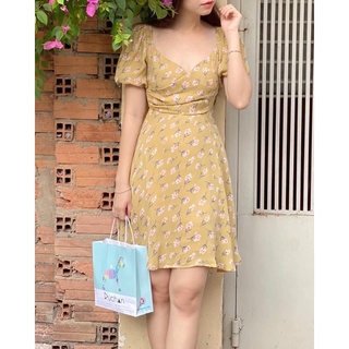 Đầm vàng hoa Ruchan