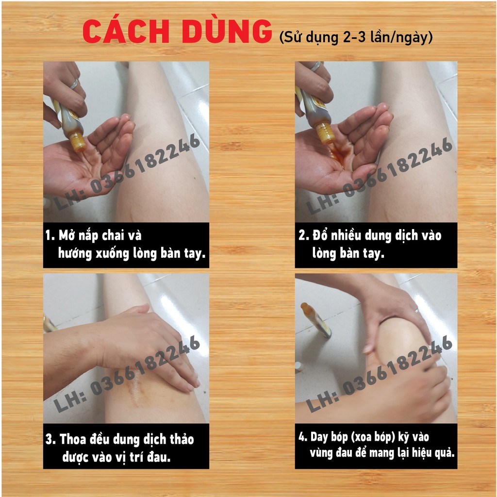 Combo 6 chai dầu xoa bóp gia truyền Hồng Phong