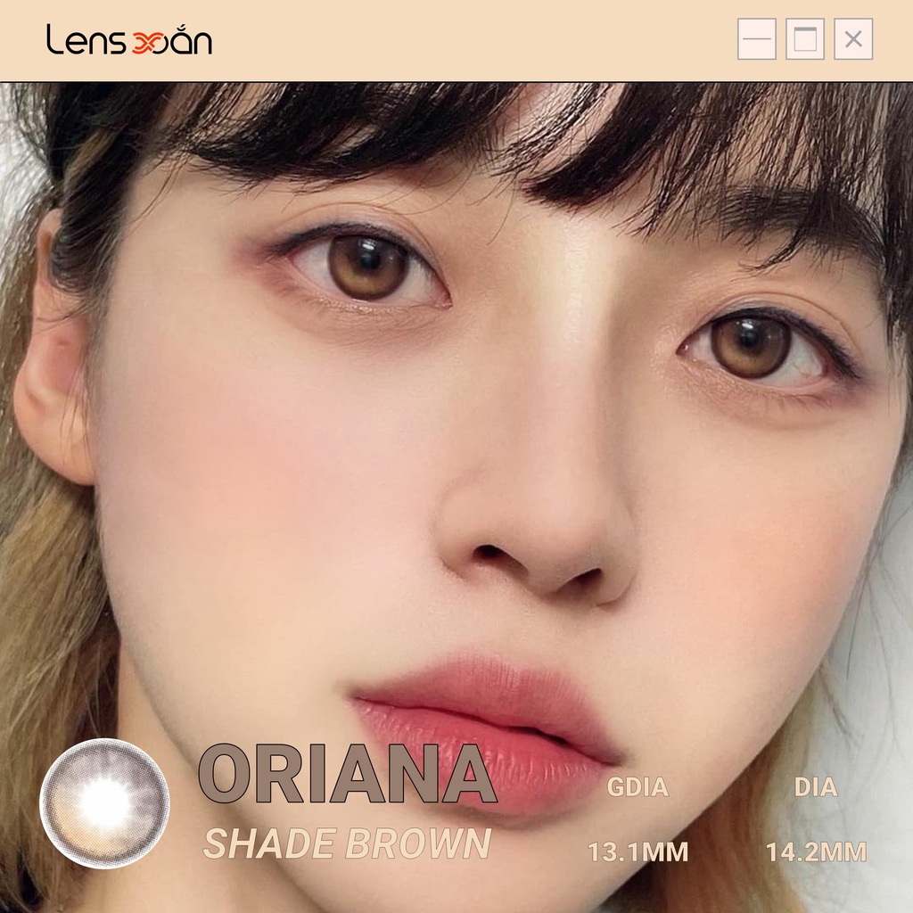 KÍNH ÁP TRÒNG ORIANA SHADE BROWN CỦA ISHA : Lens nâu tạo highlight phủ bóng cho mắt | Lens Xoắn