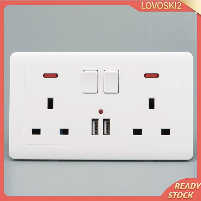 Ổ Cắm Điện Gắn Tường 2 Cổng Usb Lovoski2 Gang 13a