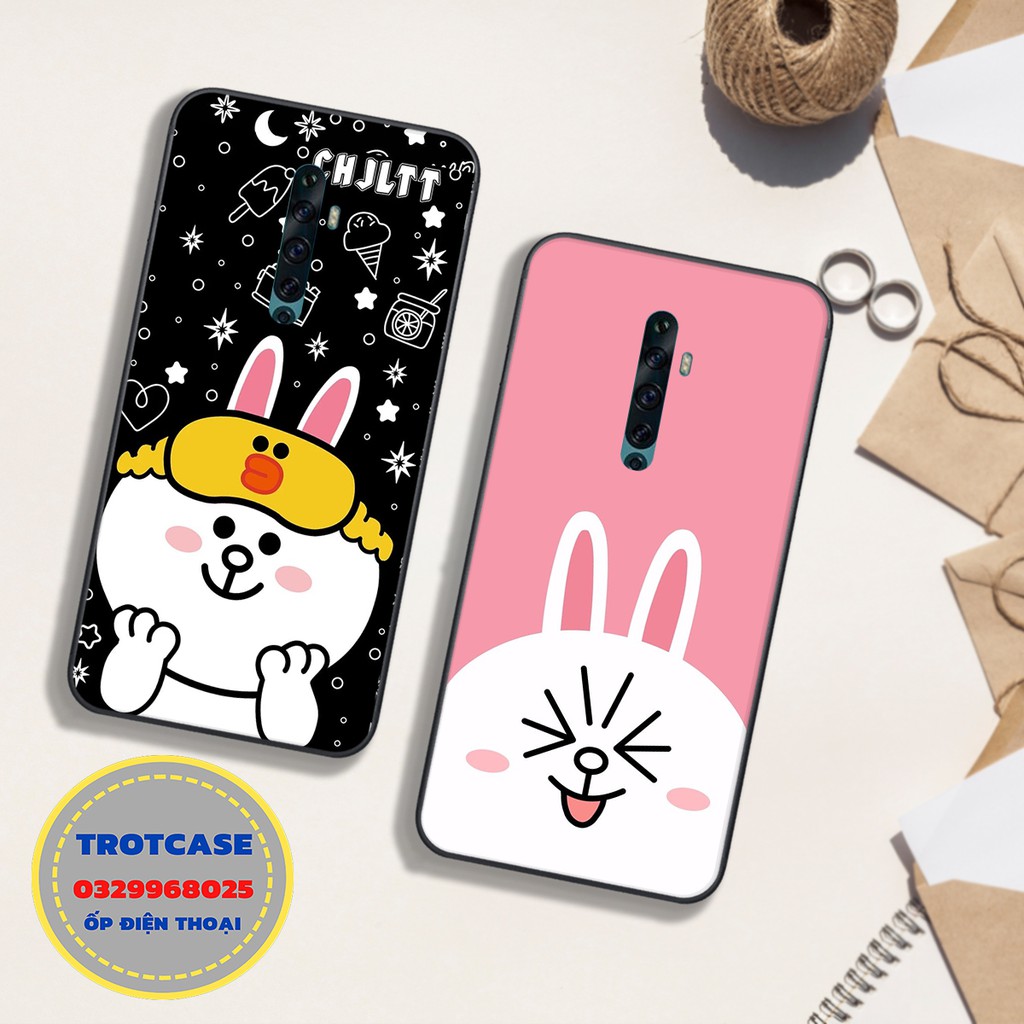 [ Ốp OPPO ] Ốp lưng OPPO Reno 2/Reno 2F/Reno 4/Reno /Reno 3 - in hình thỏ đen,gấu đen và totoro cùng nhiều hình ảnh đẹp