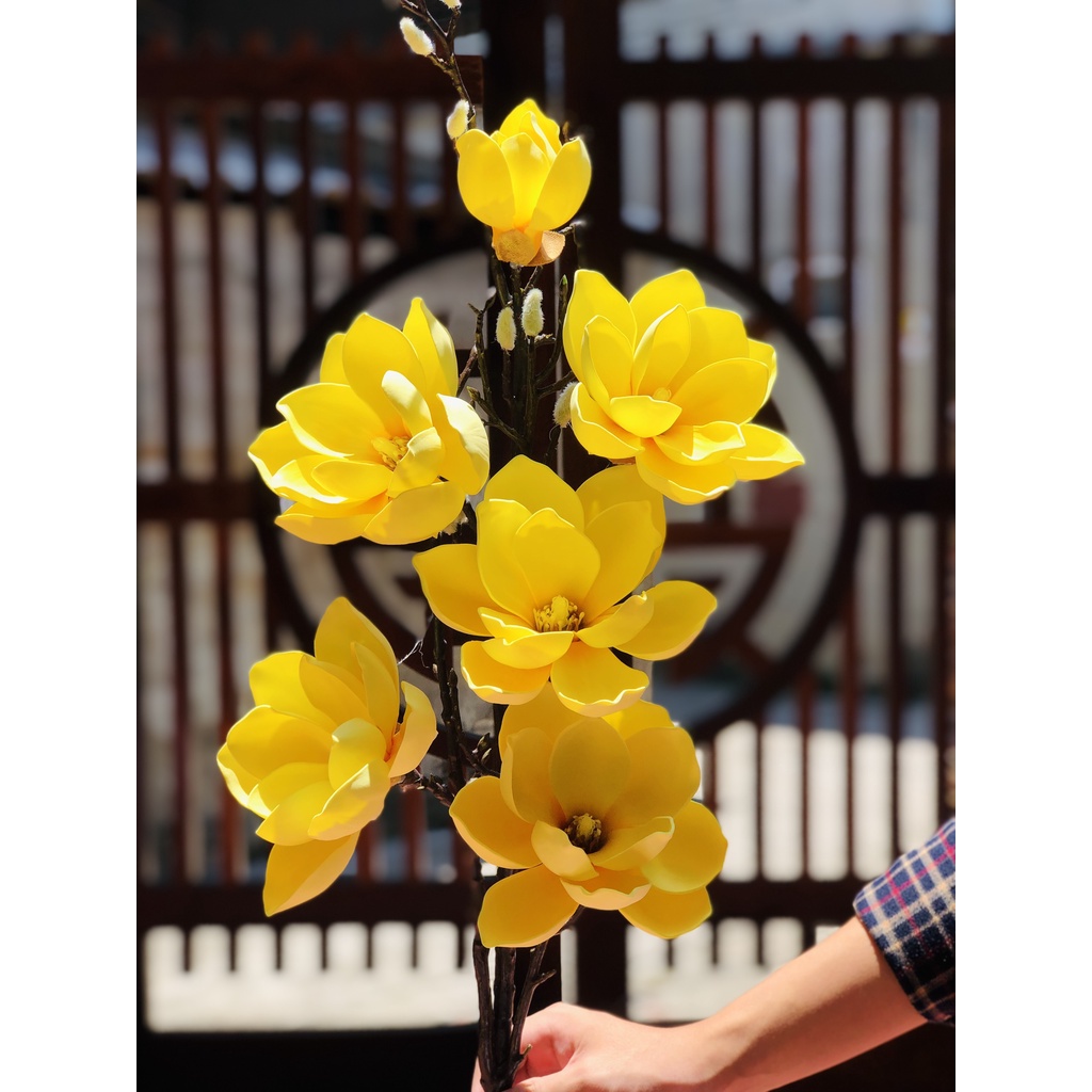 Mộc Lan đại sẵn 5 màu cành cao 1m3 cắm bình hoa trang trí sang trọng và lịch sự