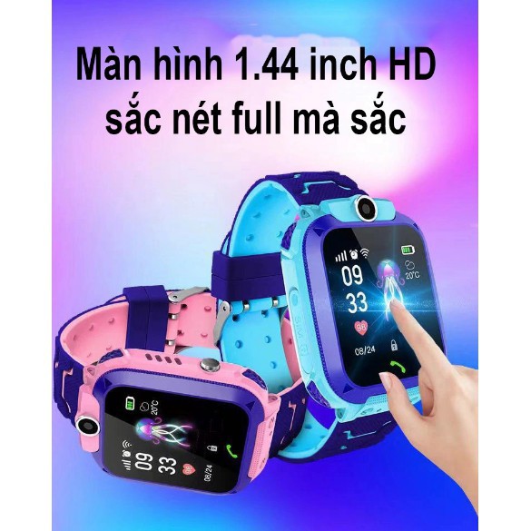 Mẫu Mới Đồng Hồ Định Vị Trẻ Em Q12 Không Chống Nước Có Camera và Đèn Pin