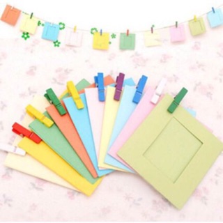 Bộ 6 khung ảnh treo tường Hàn Quốc SIZE BÉ (6 khung,6 kẹp,2m dây)