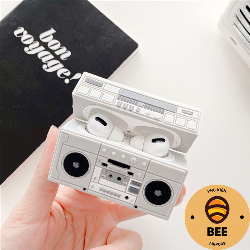 Vỏ Bao Airpod Đựng Tai Nghe Airpods 1 2 Pro Loa Radio Chất Liệu Silicon Dẻo Siêu Cute - BEE SHOP