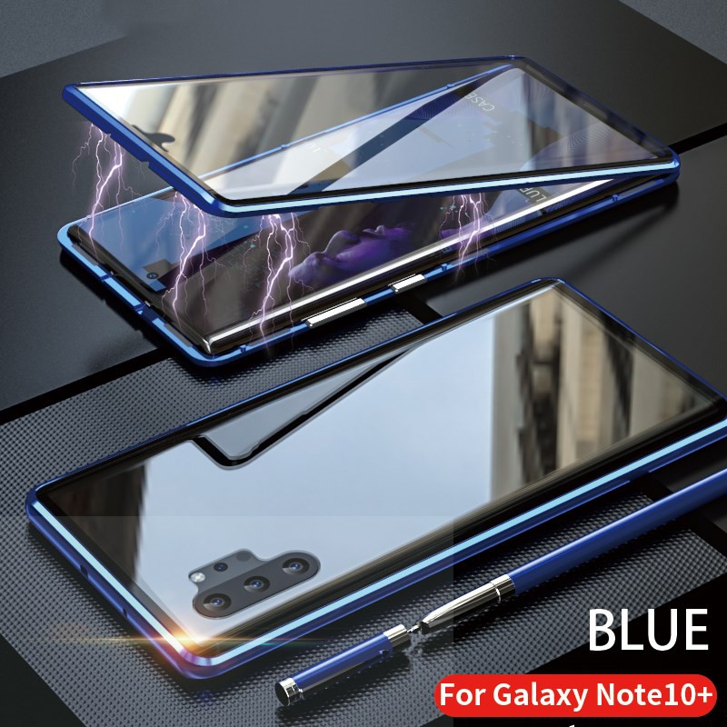 ỐP LƯNG KÍNH 9H LIKGUS Samsung Galaxy Note 10 9 8 Pro S8 S9 S10 Plus BẢO VỆ 360 ĐỘ HÍT NAM CHÂM MAGNETIC ADSORPTION CASE