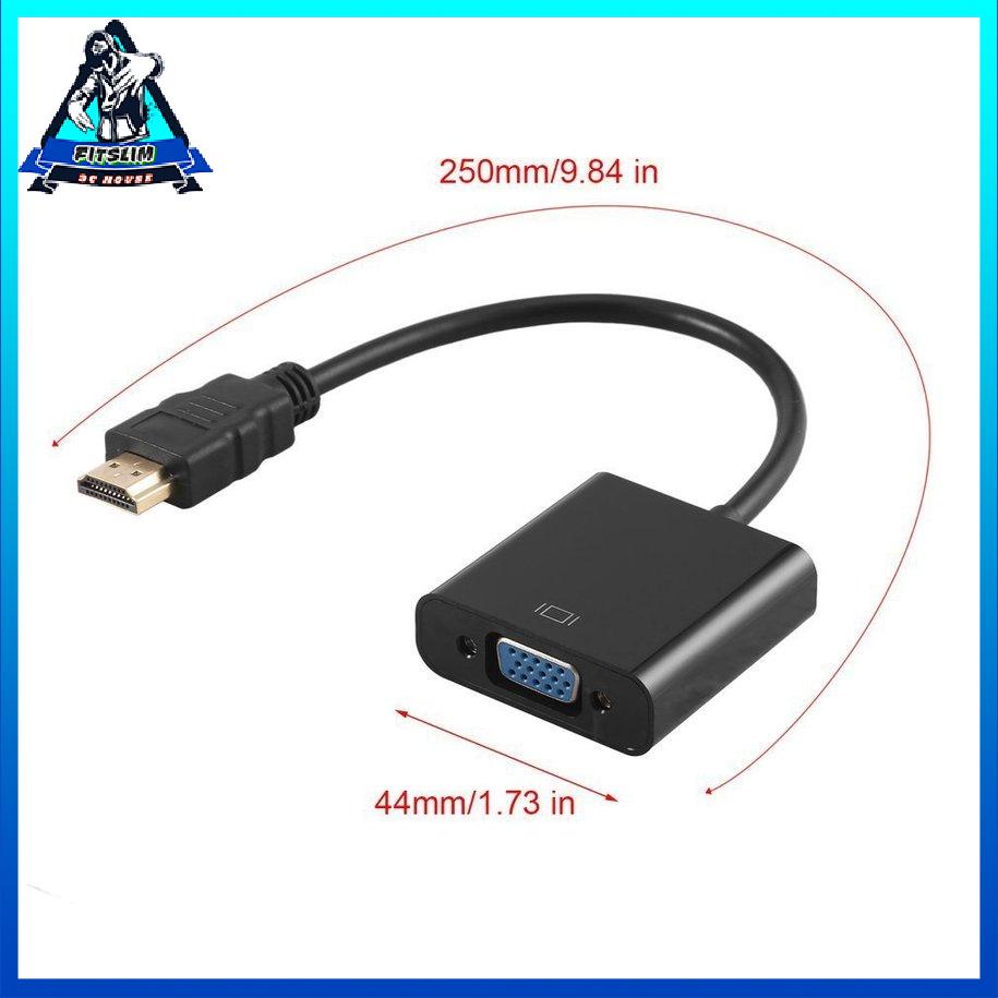 Cáp chuyển đổi Cổng hiển thị mini HDMI sang VGA Cáp tương thích HDMI màu đen [8/10]