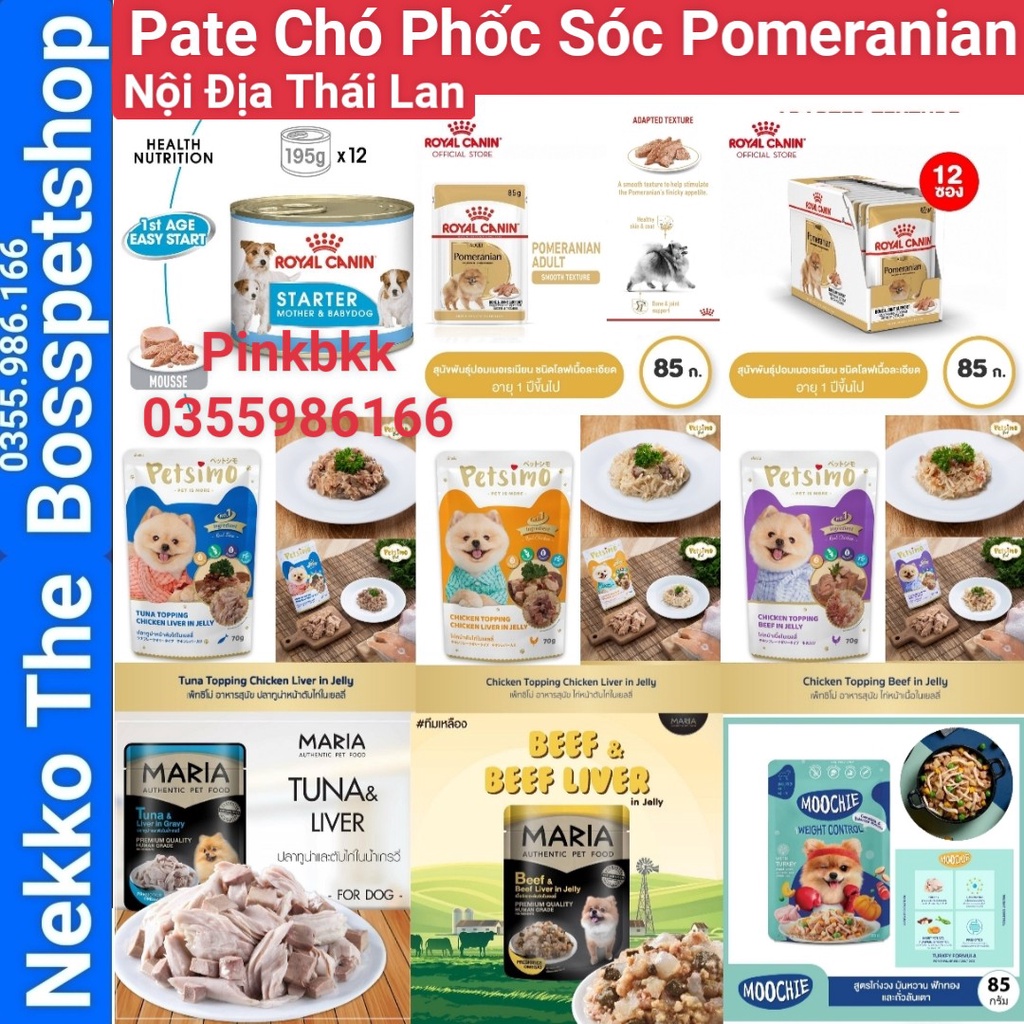 Pate Chó Phốc Sóc Pomeranian TỔNG HỢP CÁC LOẠI PATE THÁI LAN DÀNH CHO CHÓ Phốc Sóc Pomeranian