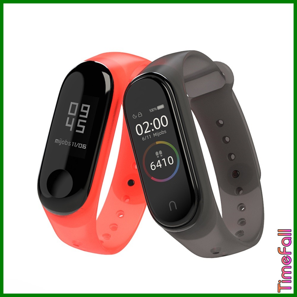 Dây đeo silicon trong Mi band 4, mi band 3 chính hãng MIJOBS - dây đeo thay thế miband 4, miband 3 MIJOBS bản trong suốt