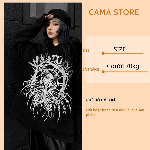 Áo nỉ hoodie nữ form rộng cute hàn quốc CaMa Store M420