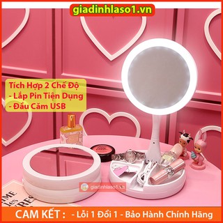 Gương Trang Điểm Để Bàn My Fold Away Đèn LED, Tích Hợp Khay Đựng Mỹ Phẩm Tiện Dụng