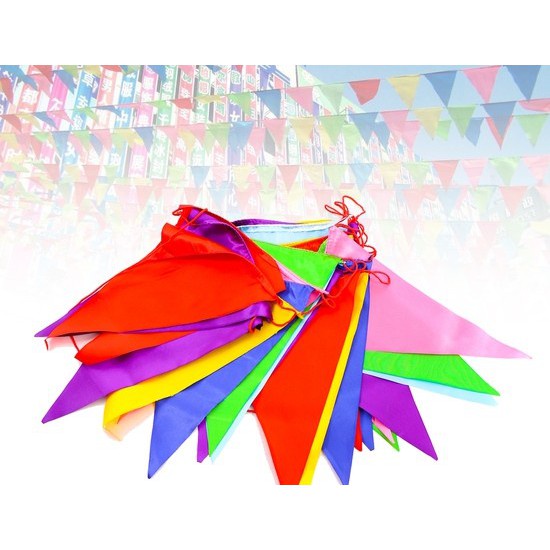 Cờ dây tam giác 10m  treo trang trí Tết, Lễ hội- Quý khách lưu ý sử dụng mã Freship max của shop
