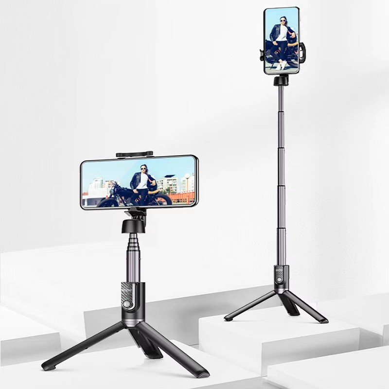 Qoovi Mini Bluetooth Selfie Stick Chân máy có thể gập lại Monopod tự chụp ảnh điều khiển không dây điều khiển từ xa có thể mở rộng